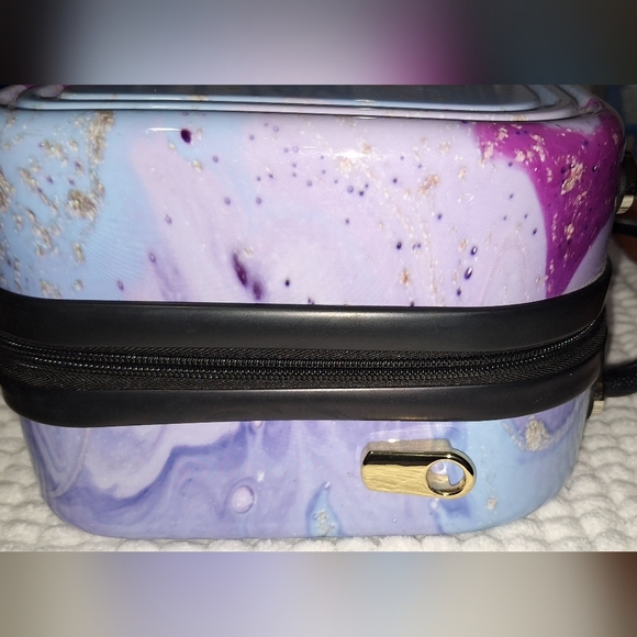 Triforce Elite Hardshell Cosmetic Makeup Case Luggage Carry On Multi Marble - Picture 5 of 11